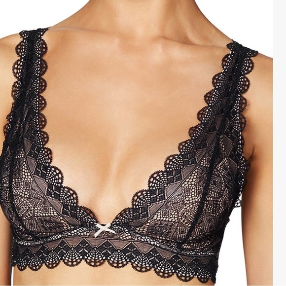 NWT Heidi Klum Intimates Geometric Lace Soft Cup Bralette Size Small - Picture 1 of 7